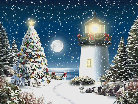 Luna y nieve en Navidad: Gifs eventos